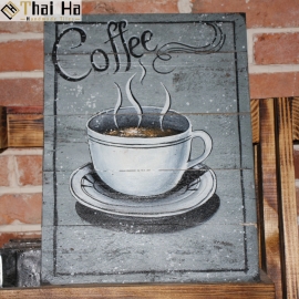 Tranh Gỗ Decor Quán Coffee 008